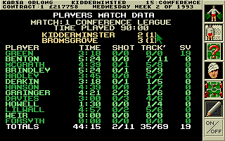 Premier Manager screenshot 3 for Sega Mega Drive